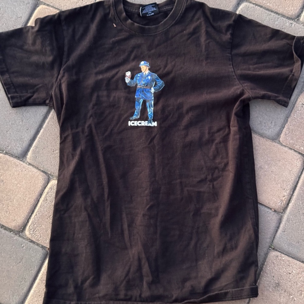 Icecream Brown T-Shirt with Blue Graphic
